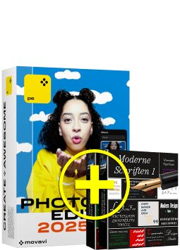 Movavi Photo Editor 2025 + Moderne Schriften 1+2