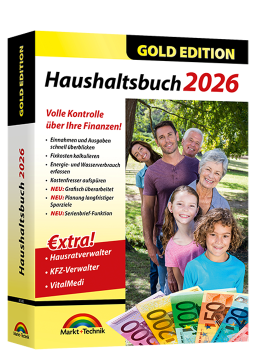 Haushaltsbuch 2026 - Gold Edition