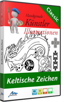Folgende Themenbereiche sind enthalten:

Alphabet
Blätter
Ecken
Drachen
Fabelwesen
Kreuze
Lebensbaum
Rahmen
Spiralen
…