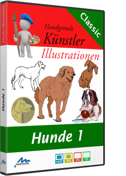 Künstler-Illustrationen Hunde 1