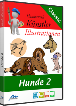 Künstler-Illustrationen Hunde 2