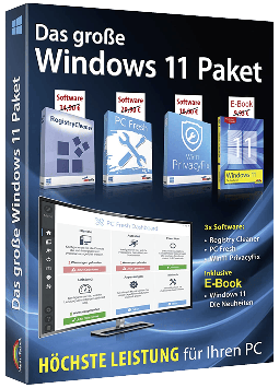 Das große Windows 11 Paket - 3 Vollversionen plus Win 11 Buch als PDF
