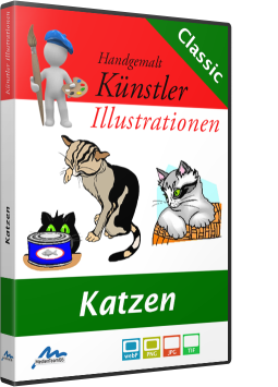 Künstler-Illustrationen Katzen - 555 wunderbare Zeichnungen von Katzen