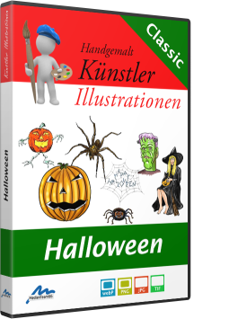 Künstler-Illustrationen - Halloween - Handgemalte Cliparts